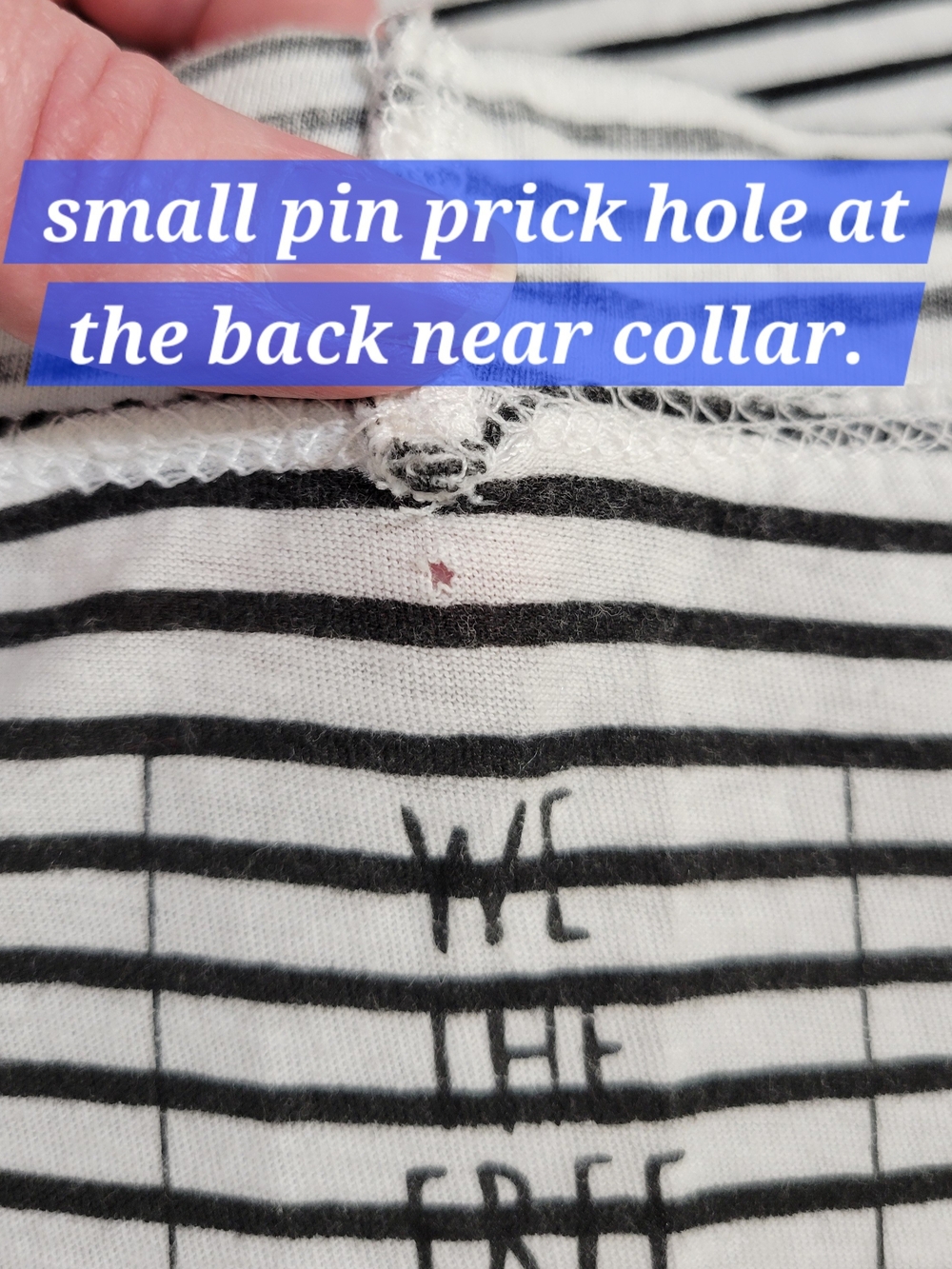 We the free (Women's M) "Inside Out" Cotton Striped Mock Neck 3/4 Sleeve Shirt - Picture 11 of 12